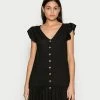 Edc By Esprit CRINKLE DRESS - Shirt Dress - Black