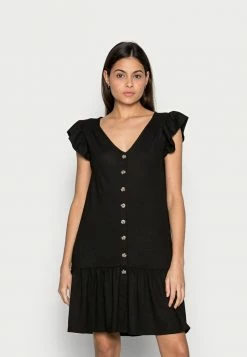 Edc By Esprit CRINKLE DRESS - Shirt Dress - Black