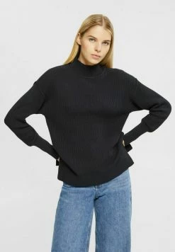 Edc By Esprit MIT MOCKNECK - Jumper - Black