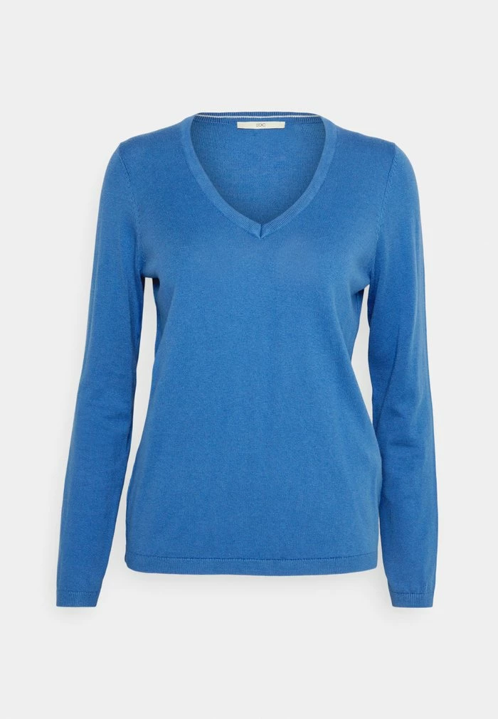 Edc By Esprit BASIC V-NECK - Jumper - Blue 5 Edc By Esprit BASIC V-NECK - Jumper - Blue - Image 5