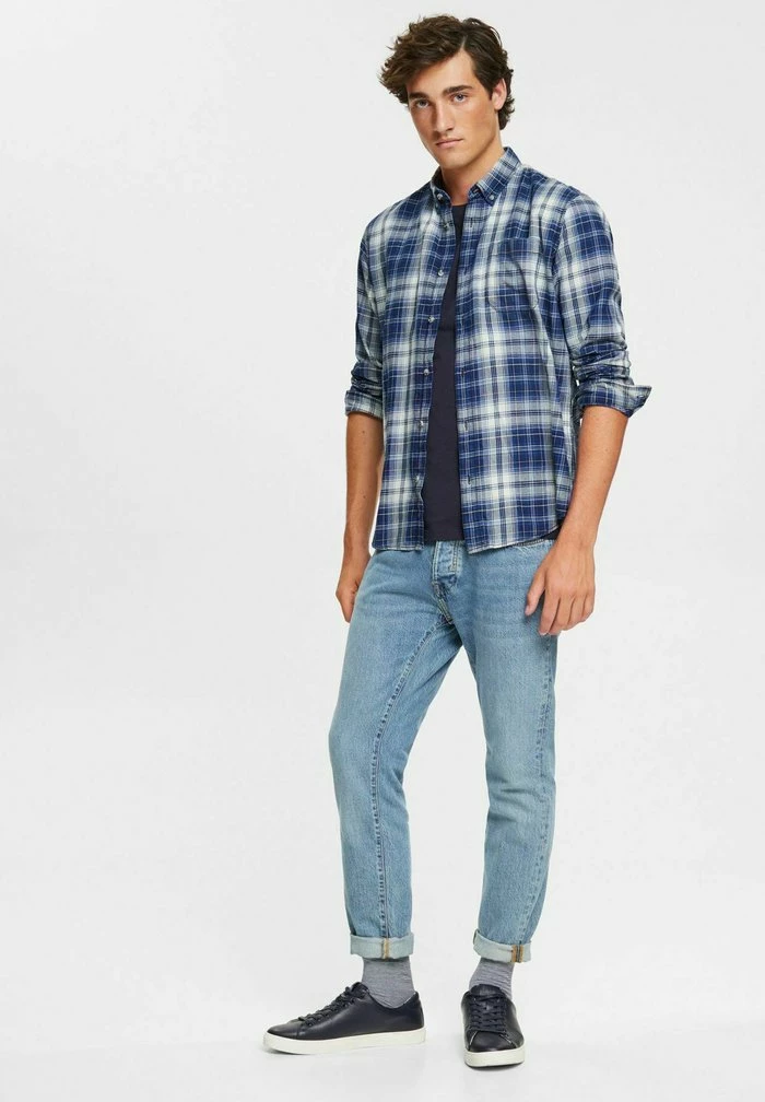 Edc By Esprit REGULAR FIT - Shirt - Blue Dark Washed 2 Edc By Esprit REGULAR FIT - Shirt - Blue Dark Washed - Image 2