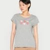 Edc By Esprit BCI VALENTINE - Print T-shirt - Medium Grey