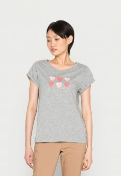 Edc By Esprit BCI VALENTINE - Print T-shirt - Medium Grey