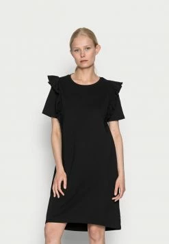 Edc By Esprit FRILL DRESS - Day Dress - Black