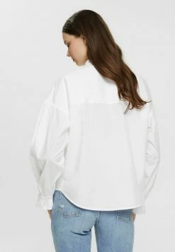Edc By Esprit GERÜSCHTEN ÄRMELBÜNDCHEN - Blouse - White -edc by Esprit Shop d0ed8de12abe4e1db6c5695062f311ad
