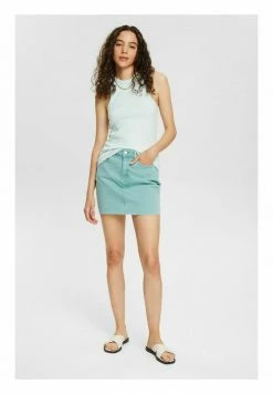 Edc By Esprit Denim Skirt - Aqua Green