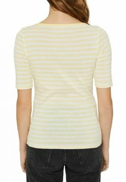 Edc By Esprit FULL NEEDLE SQUARE NECK STRIPED - Print T-shirt - Pastel Yellow -edc by Esprit Shop d186abca4337457fa7e863c2b19be2db