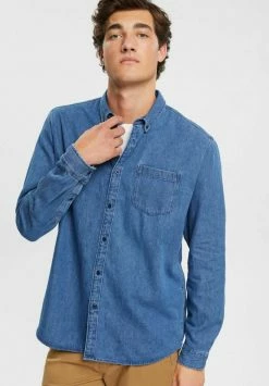 Edc By Esprit Shirt - Blue Medium Washed