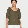 Edc By Esprit CRINKLE - Blouse - Khaki Green
