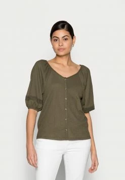 Edc By Esprit CRINKLE - Blouse - Khaki Green