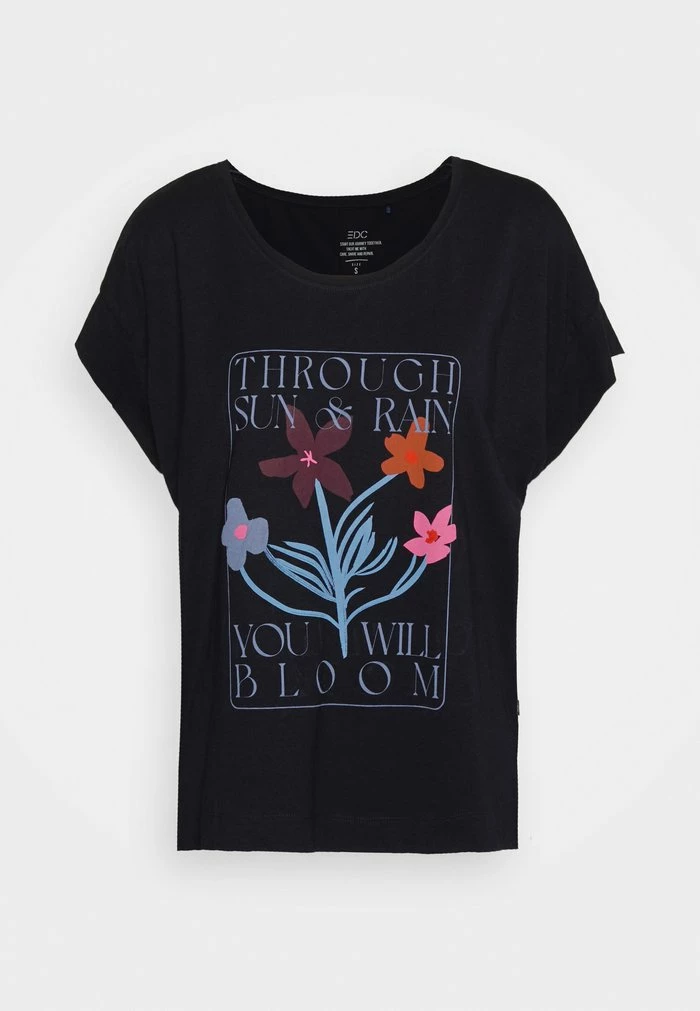 Edc By Esprit TEE - Print T-shirt - Navy 1 Edc By Esprit TEE - Print T-shirt - Navy