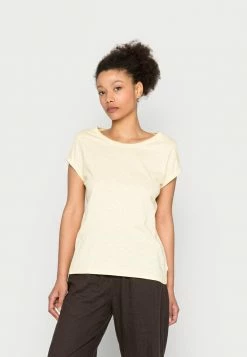 Edc By Esprit ROUNDNECK - Print T-shirt - Pastel Yellow