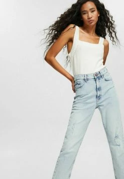 Edc By Esprit Straight Leg Jeans - Blue Bleached -edc by Esprit Shop d3f510c66ac14ae498cea83801c1181a