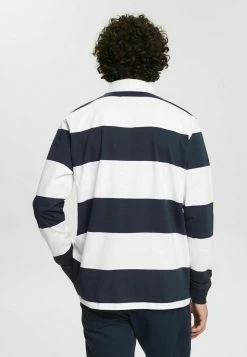 Edc By Esprit LANGÄRMELIGES - Polo Shirt - Mottled Dark Blue -edc by Esprit Shop d6ff27cece134a958633036025576600