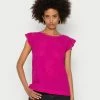 Edc By Esprit OCS FAB MIX - Basic T-shirt - Pink Fuchsia