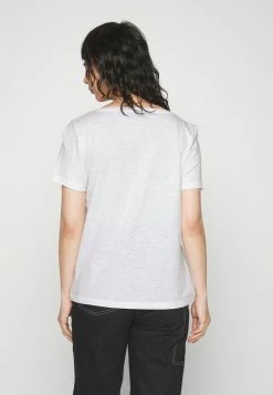 Edc By Esprit SLUB V NECK - Basic T-shirt - White -edc by Esprit Shop d94f57684c404c7094dbad82d1a0b056