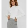 Edc By Esprit FULL NEEDLE MOCK NECK LONG SLEEVE - Long Sleeved Top - White