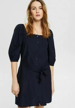 Edc By Esprit MIT KNOPFLEISTE - Shirt Dress - Navy