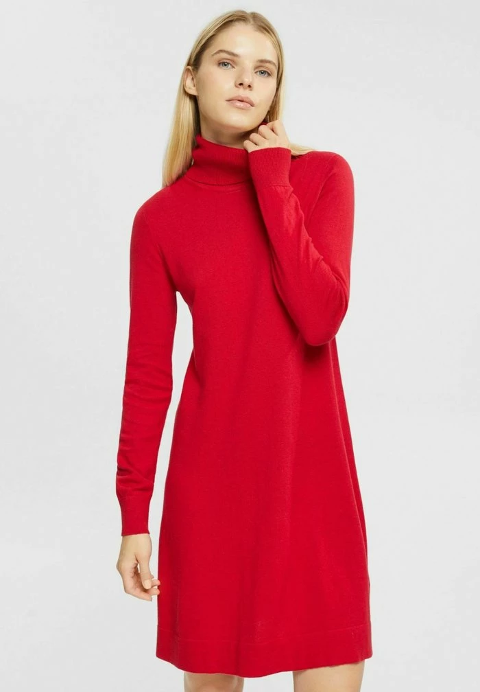 Edc By Esprit FLAT - Jersey Dress - Dark Red 1 Edc By Esprit FLAT - Jersey Dress - Dark Red