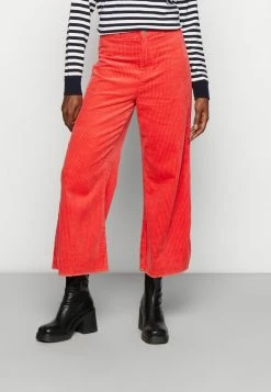Edc By Esprit HIGH RISE WIDE - Trousers - Coral
