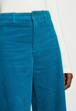 Edc By Esprit HIGH RISE WIDE - Trousers - Teal Blue -edc by Esprit Shop dacb2f876a5548e2b4af352dd1bae8b8
