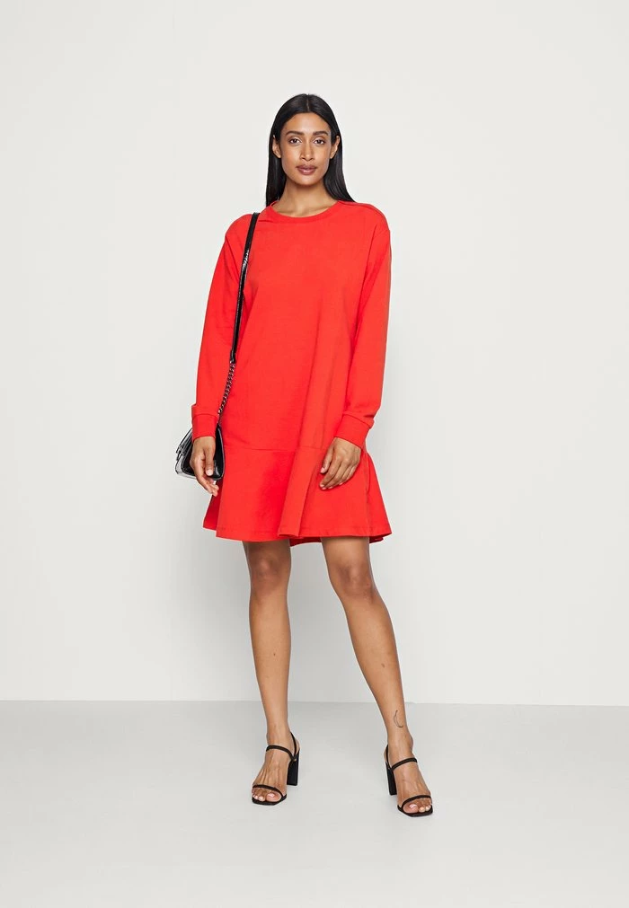 Edc By Esprit DRESS - Jumper Dress - Orange Red 2 Edc By Esprit DRESS - Jumper Dress - Orange Red - Image 2