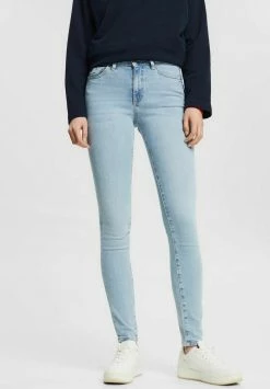 Edc By Esprit MIT STRETCHKOMFORT - Jeans Skinny Fit - Blue Light Washed