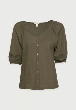 Edc By Esprit CRINKLE - Blouse - Khaki Green 9 Edc By Esprit CRINKLE - Blouse - Khaki Green -edc by Esprit Shop ddeb57339e8048e58eec790e3eb30370