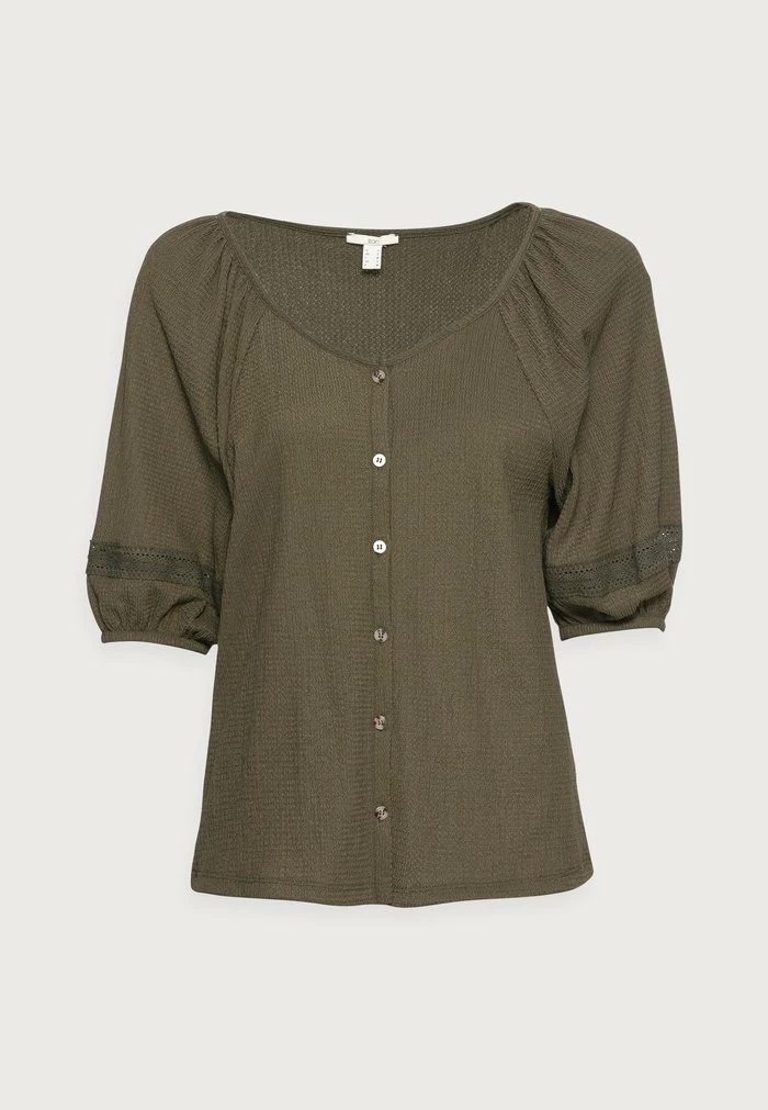 Edc By Esprit CRINKLE - Blouse - Khaki Green 5 Edc By Esprit CRINKLE - Blouse - Khaki Green - Image 5