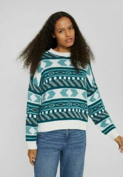 Edc By Esprit CHUNKY JACQUARD - Jumper - Light Aqua Green -edc by Esprit Shop ddf66d617caa4bbdbe337b1b7f3b0c8c