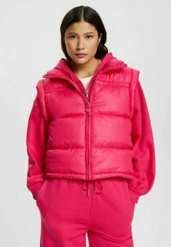 Edc By Esprit Waistcoat - Pink Fuchsia