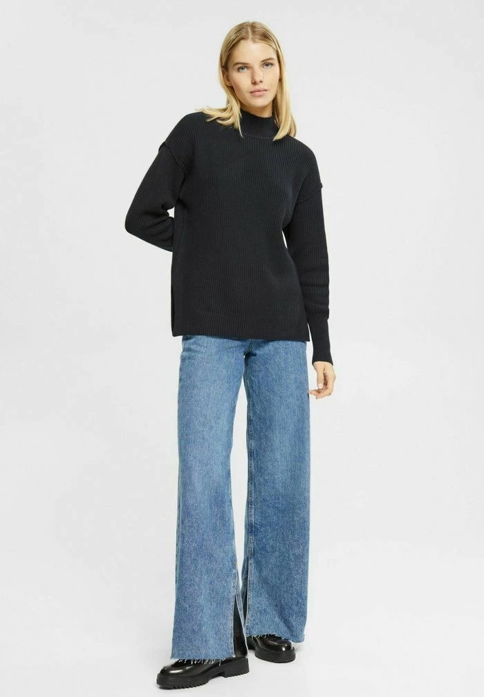 Edc By Esprit MIT MOCKNECK - Jumper - Black 2 Edc By Esprit MIT MOCKNECK - Jumper - Black - Image 2