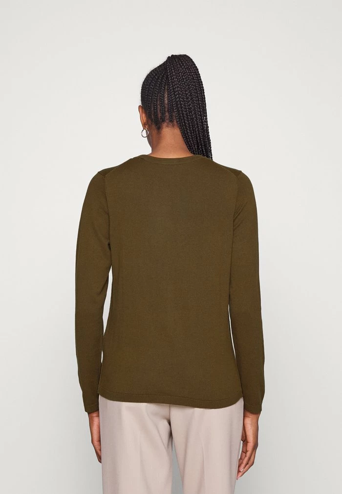 Edc By Esprit BASIC CREWNECK - Cardigan - Khaki Green 3 Edc By Esprit BASIC CREWNECK - Cardigan - Khaki Green - Image 3