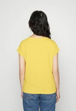 Edc By Esprit SLUB ROUND NECK - Basic T-shirt - Yellow -edc by Esprit Shop e05e7688a069421796e7d295b379eab1