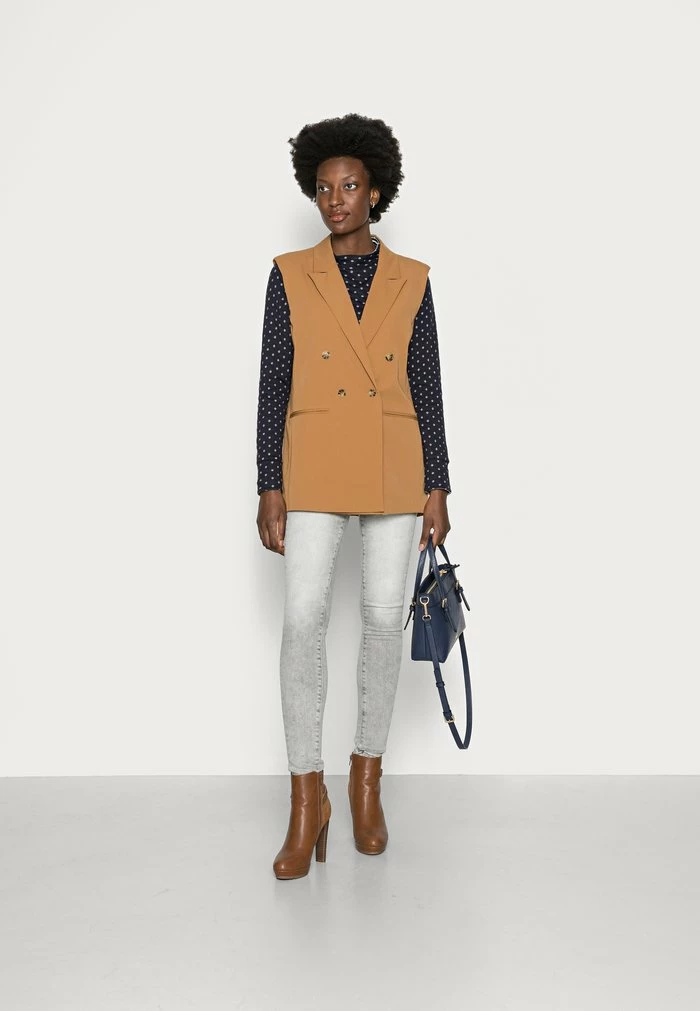 Edc By Esprit DOUBLE FACE - Long Sleeved Top - Navy 4 Edc By Esprit DOUBLE FACE - Long Sleeved Top - Navy - Image 4