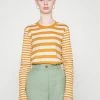 Edc By Esprit STRIPE - Long Sleeved Top - Honey Yellow