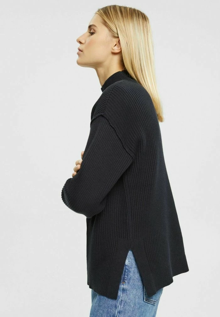 Edc By Esprit MIT MOCKNECK - Jumper - Black 5 Edc By Esprit MIT MOCKNECK - Jumper - Black - Image 5