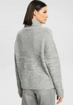 Edc By Esprit ROLLKRAGEN - Jumper - Medium Grey -edc by Esprit Shop e62af21dd7074a63b64e517930075ca4
