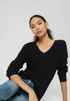 Edc By Esprit V-NECK STRUCTURE SWEATER - Jumper - Navy -edc by Esprit Shop e6722b1c00a4477399762d3fe65677e0
