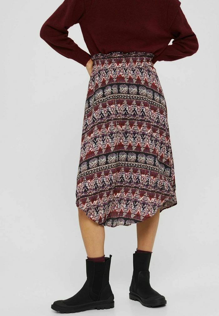 Edc By Esprit A-line Skirt - Garnet Red 1 Edc By Esprit A-line Skirt - Garnet Red