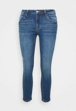 Edc By Esprit RISE CROPPED - Jeans Skinny Fit - Blue Medium Wash