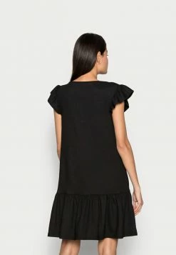 Edc By Esprit CRINKLE DRESS - Shirt Dress - Black -edc by Esprit Shop e7fd8c67f11448c4b762a0bdb1ffa6ec