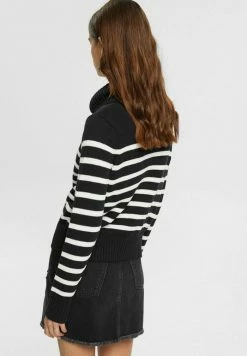 Edc By Esprit MIT STREIFEN - Jumper - Black -edc by Esprit Shop e9068d983fd8447ca46dd1f8424b4b58