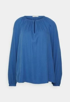 Edc By Esprit LOOSE BLOUSE - Long Sleeved Top - Blue -edc by Esprit Shop e951552116d34975a6ff6147b730f078