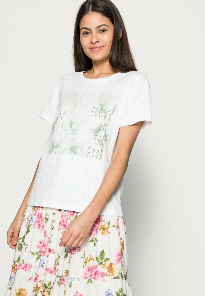 Edc By Esprit Print T-shirt - White 4 Edc By Esprit Print T-shirt - White - Image 4