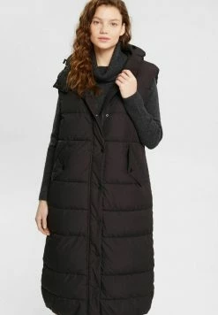 Edc By Esprit LONGLINE - Waistcoat - Black