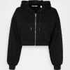 Edc By Esprit CROPPED - Zip-up Sweatshirt - Black
