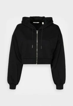 Edc By Esprit CROPPED - Zip-up Sweatshirt - Black