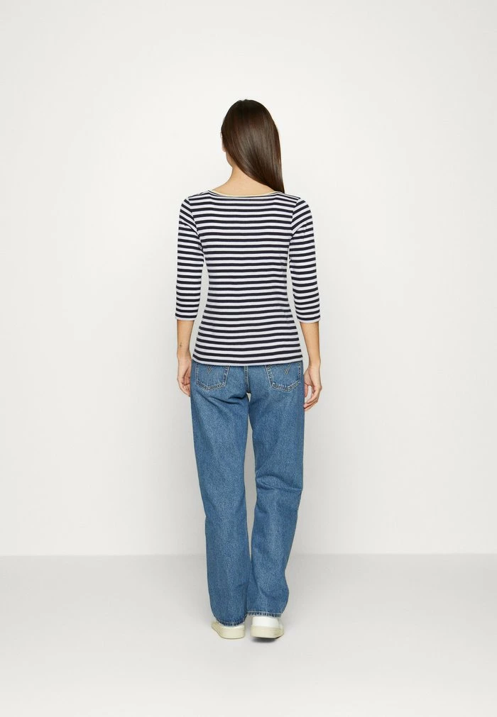 Edc By Esprit FULL NEEDLE SLEEVE - Long Sleeved Top - Navy 3 Edc By Esprit FULL NEEDLE SLEEVE - Long Sleeved Top - Navy - Image 3