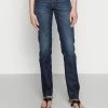 Edc By Esprit LR STRAIGHT - Straight Leg Jeans - Blue Dark Wash